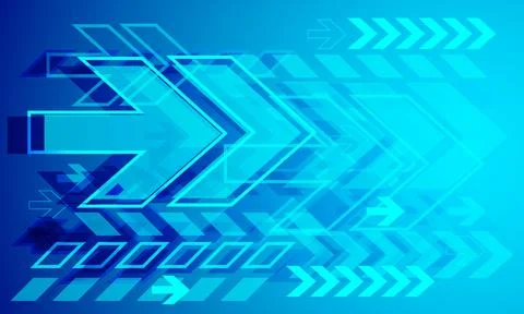 Abstract blue arrows direction speed design modern futuristic technology Stock Illustration