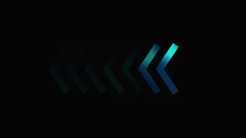 Abstract blue arrows in motion on black background with cinematic light tra.. Stock Footage 340940498