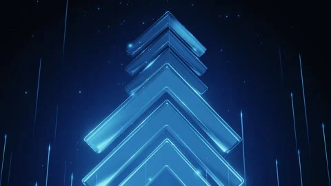 Abstract Blue Arrows Rising Digital Background Stock Footage 322985681