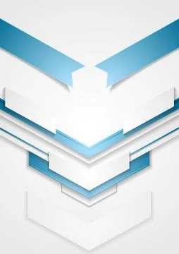 Abstract blue arrows tech design Illustrazione stock
