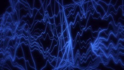 Abstract Blue Audio Waveform Lines Digital Frequency Background Illustrazione stock