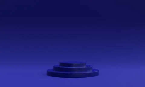 Abstract blue background. 3d rendering with podium. Stock Illustration