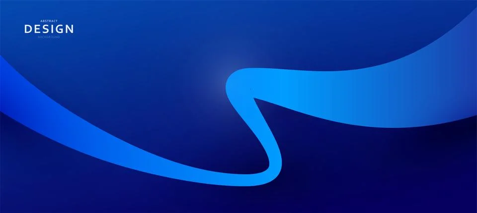 Abstract blue background with 3D wave design and fluid gradient shapes. Mod.. Stock Illustration