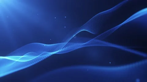 Abstract Blue Background. 4k Beautiful Waving Lines  Soft Background. Stock Footage 197644819