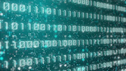 Abstract blue background with binary computer code. Stock Footage 240748591