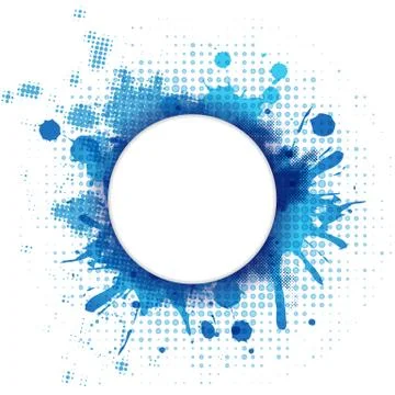 Abstract blue background with blob and bubble Stock Illustration