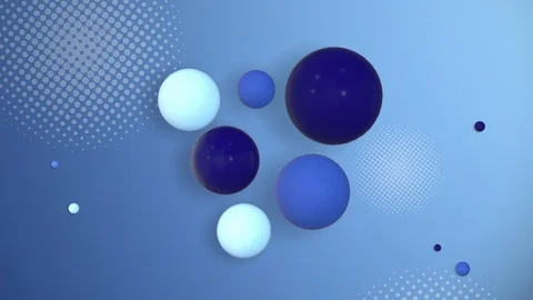 Abstract blue background, the blue ball falls on the background Stockbeeldmateriaal 129250006