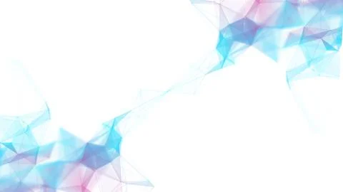 Abstract blue background with blue particles. Abstract triangles and lines Stock Illustration