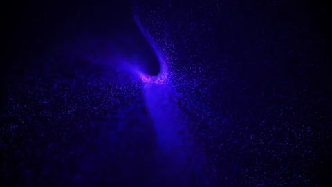 Abstract blue background with blurred particles. Shimmering Blue Bokeh Back.. Stock Footage 325388634