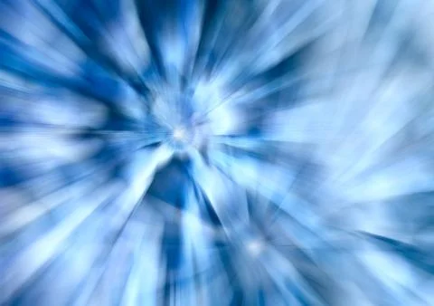 Abstract blue background with bokeh and rays of light. Illustrazione stock