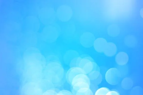 Abstract blue background with bokeh lights and sunlight, panoramic background Stock Illustration