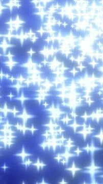 Abstract blue background with bright white starburst sparkles and soft glow.. Stock Illustration