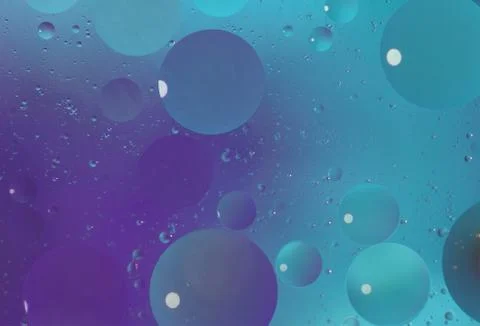 Abstract blue background with bubbles in the water Stock Photos