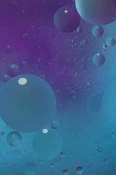 Abstract blue background with bubbles in the water Stock Photos