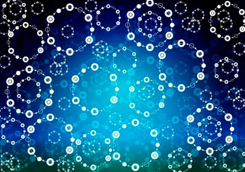 Abstract blue background with circles イラスト素材