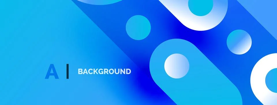 Abstract blue background. Circles overlap creating dynamic visual effect. M.. Stock Illustration