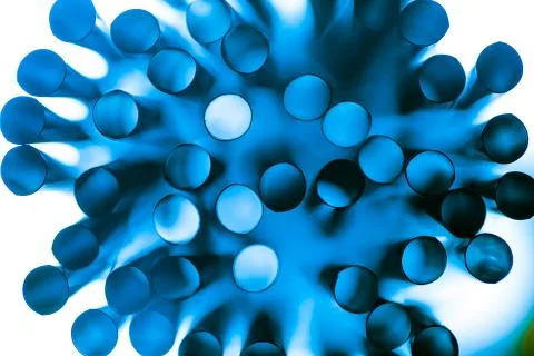 Abstract blue background with circles Foto stock