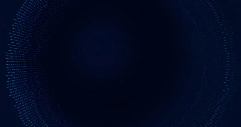 Abstract blue background with circles in tunnel form. fluid data concept. Stock Footage 156751250