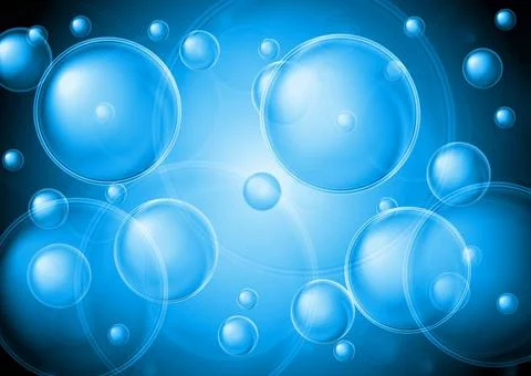 Abstract blue background with circles. Vector illustration Abstract blue b... Stock Photos