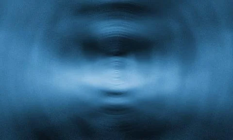 Abstract blue background with circular motion blur effect and grainy texture Stock Illustration