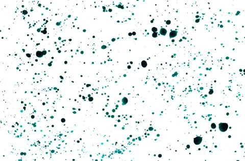 Abstract blue background with color splashes on white board. Water drops on b Stock Illustration