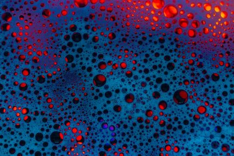 Abstract blue background. Colored soap foam texture. Gel foam with bubbles Foto stock