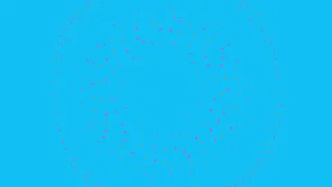 Abstract blue background with colorful small confetti dots イラスト素材