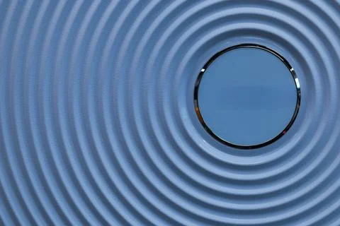 Abstract Blue Background with Curved Parallel Lines Stock Photos