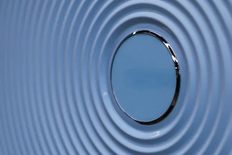 Abstract Blue Background with Curved Parallel Lines Stock Photos