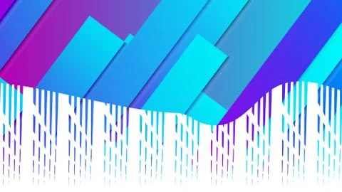 Abstract blue background. diagonal lines and strips illustration digital Stock Illustration