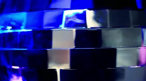 Abstract blue background with disco ball Stock-Footage 52367416