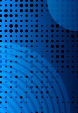 Abstract blue background with dots and circles vector design template Stock Illustration