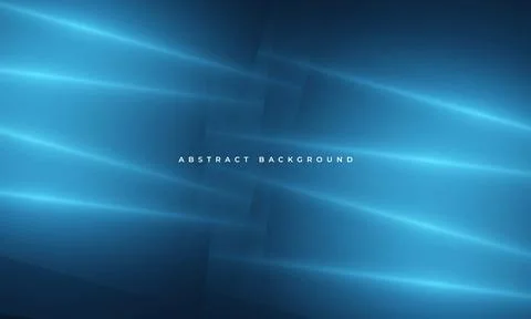 Abstract blue background with dynamic glowing diagonal neon lines. Stock Illustration