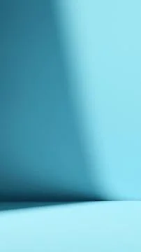 Abstract blue background empty studio with shadow on the wall. Minimal concep Stock Photos