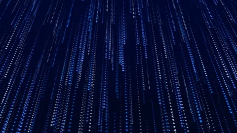 Abstract blue background with falling particles Stock Footage 113735367