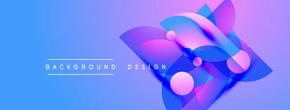 Abstract blue background features flowing shapes, pink highlights, modern d.. Stock Illustration