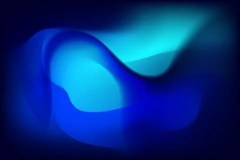 An abstract blue background featuring futuristic flowing waves and glowing light Illustrazione stock
