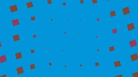 Abstract blue background with floating brown square shapes 스톡 일러스트