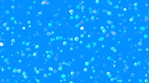Abstract Blue Background with Floating Bubbles and Light Particles. Stock Footage 340020700