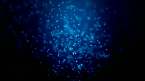 Abstract blue background with floating dots and particles Stock Footage 161900680