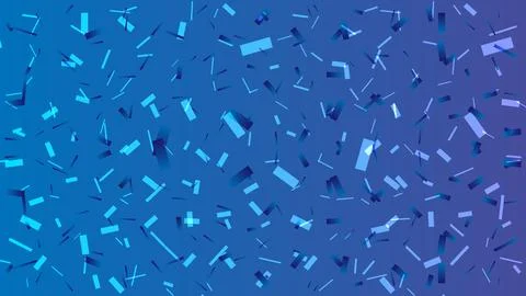 Abstract Blue Background With Floating Geometric Shapes and Gradient Effect Stock Illustration