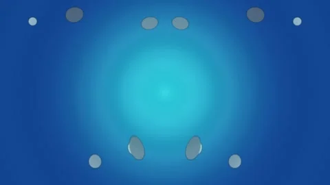 Abstract blue background with floating gray and white ovals a soft gradient Video stock 332182685