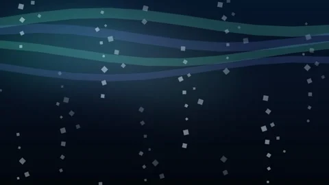 Abstract blue background with floating particles and wave shapes Stock Footage 335863015