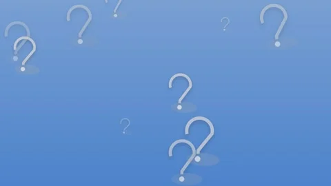Abstract blue background with floating question marks for creative projects Stock Footage 327946832