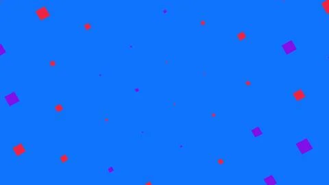 Abstract blue background with floating red and purple squares Stockillustratie
