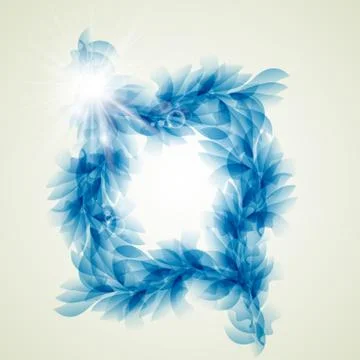 Abstract blue background for floral elements Stock Illustration