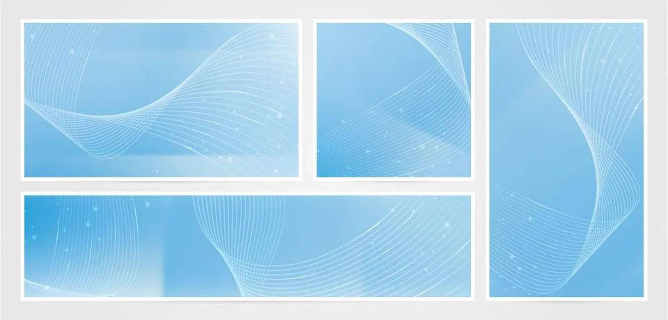 Abstract blue background flow line Stock Illustration