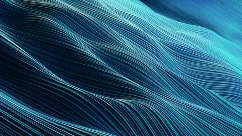 Abstract blue background flowing lines waving surface motion graphic Stock Footage 327510735