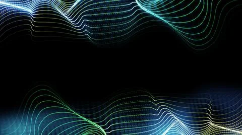 Abstract blue background with flowing waves Stock Illustration