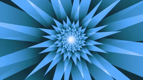 Abstract blue background with form of flower and  animated sharp edges Stock Footage 164959393